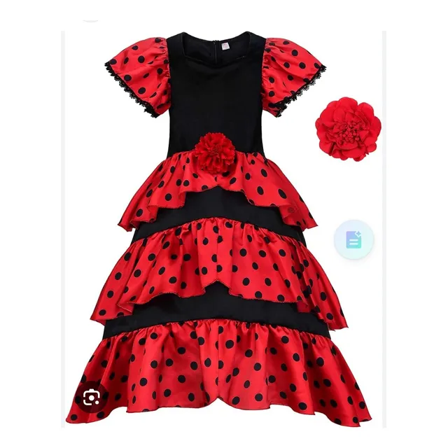 Disfraz De Bailarina Española De Niña Talla 8 Importado