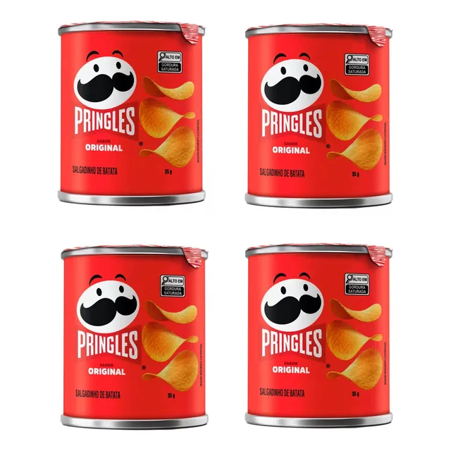 Kit 10un Mini Batata Pringles Salgadinho Biscoito 35gr