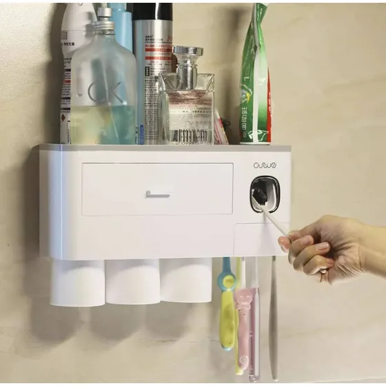 Cepillo De Dientes Portacepillo Organizador De Baño De Pared