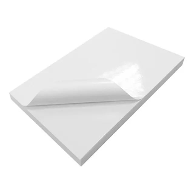 Papel Bond Adhesivo Blanco - Beige Para Etiquetas Adhesiva