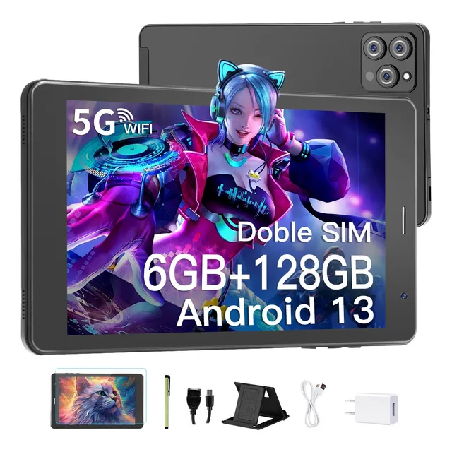 Tablet 8'' 6+128gb Android 13 Con Dual Sim/5g/wifi/6000mah