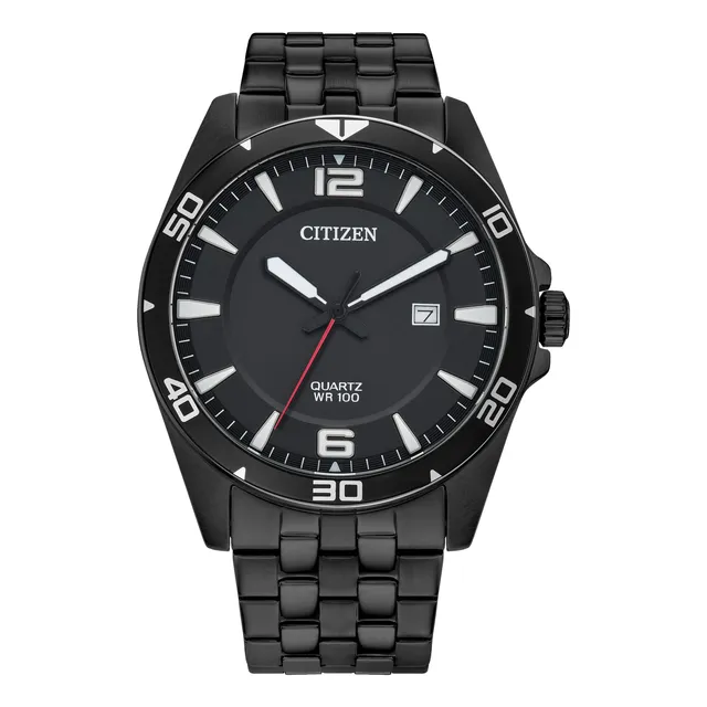 Citizen Classic Cuarzo Negro Pulsera De Acero C3f2g