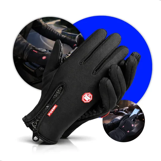 Luva Moto Motoqueiro Impermeável Térmica Inverno Frio Touch — foto 2