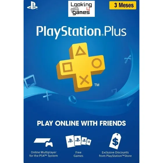 Tarjeta Sony PSN de 3 meses Playstation Plus Brazil Digital