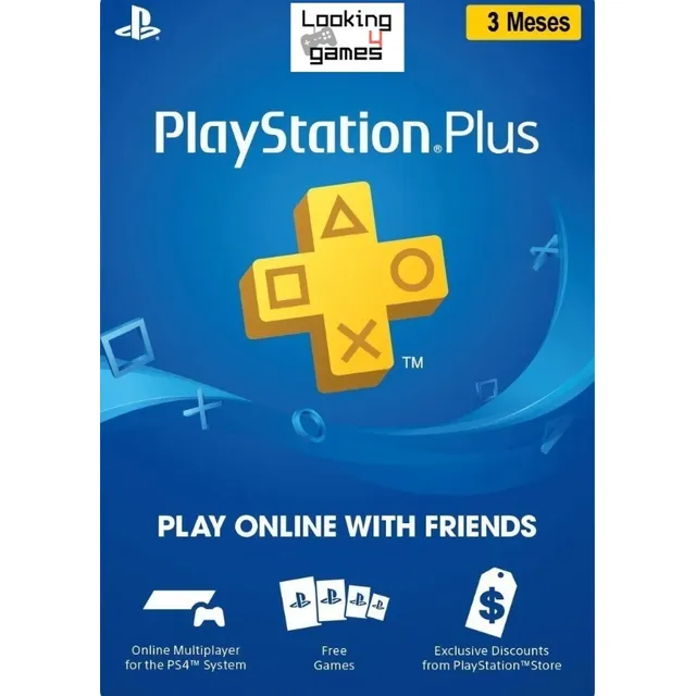 Tarjeta Sony PSN de 3 meses Playstation Plus Brazil Digital