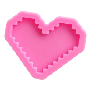 * Molde Silicon Corazon Pixeleado Fondant Pasta Resina Choco * Molde Silicon Corazon Pixeleado Fondant Pasta Resina Choco