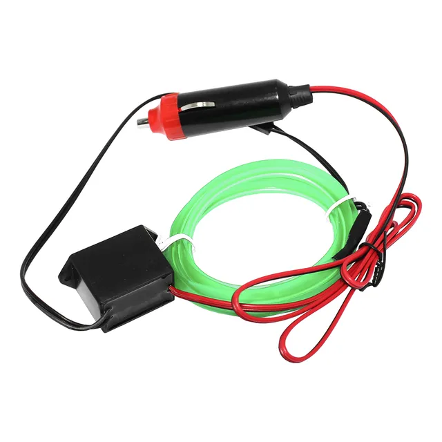 Cinta Led Interior Auto C/enchufe Verde