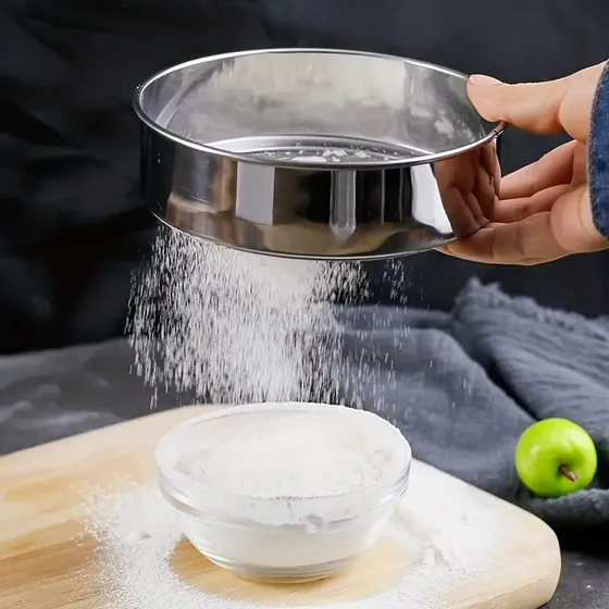 Tamizador Cernidor De Harina Malla De Acero Inox Repostería