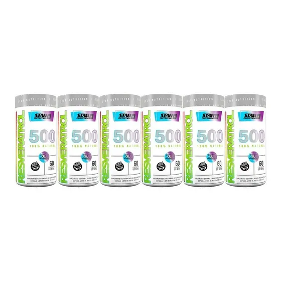 Resveratrol 500 Star Nutrition Antioxidante 60 Cap X 6 Un