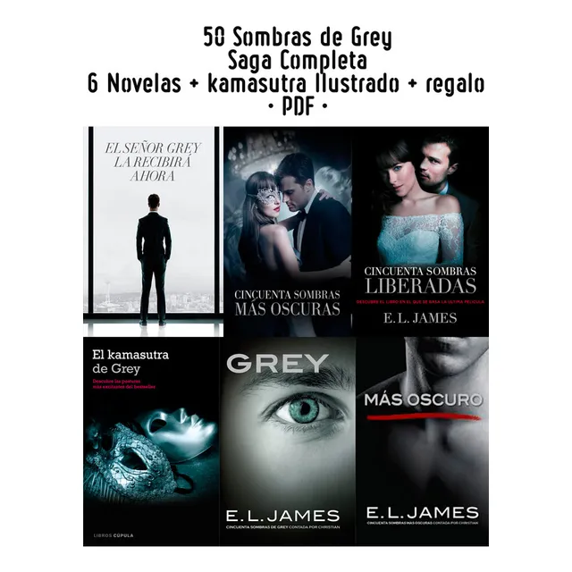 50 Sombras De Grey - 6 Novelas + Kamasutra Ilustrado