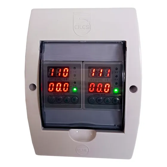Kit 2 Protector De Voltaje 60amp Para Toda La Casa + Tablero
