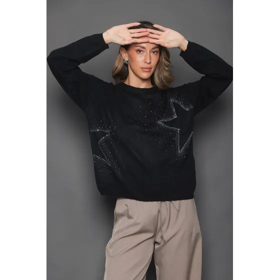 Sweater Importado Estrellas Mujer