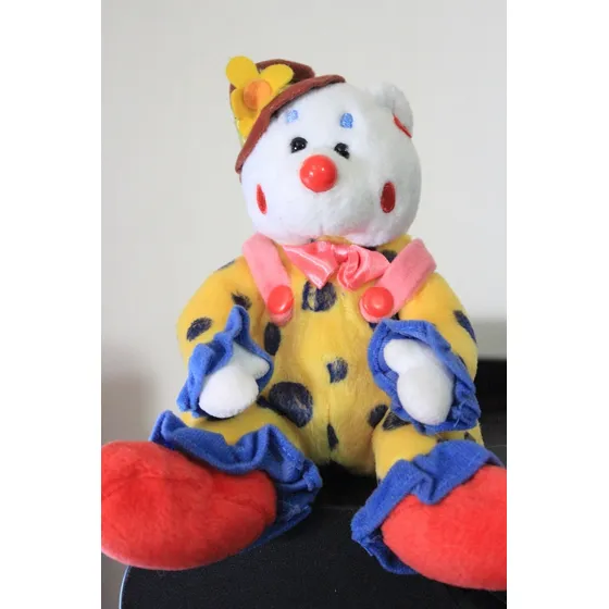 Peluche Ty Oso Payasito  15 Cm Sentado Sin Etiqueta