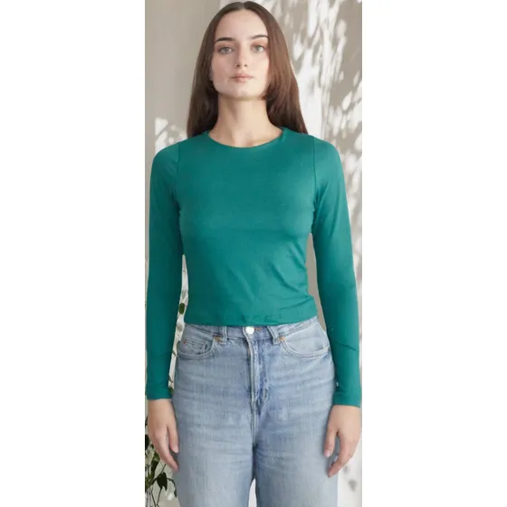 Remera Manga Larga Modal Mango #4424