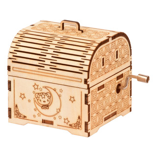 Puzzle De Madera 3d, Caja De Música, Manivela, Tesoro Musica Puzzle De Madera 3d, Caja De Música, Manivela, Tesoro Musica