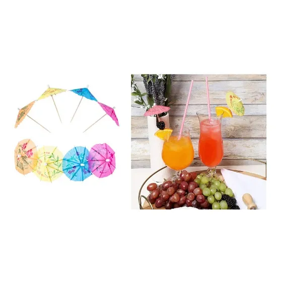 Paragua Cocteles Sombrilla Pincho Madera  Pack De 144 Unds
