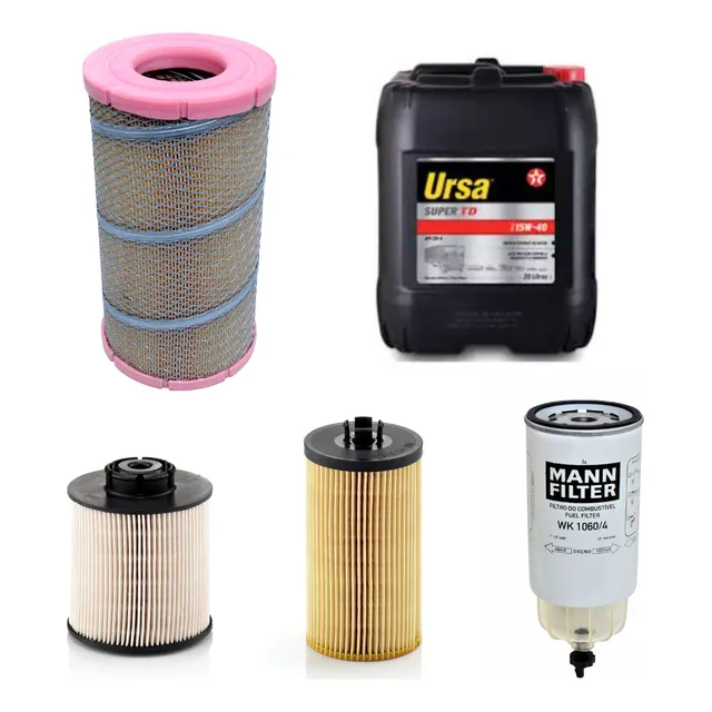 Kit Filtros Accelo 815/915 Y Aceite Texaco 15w40 X20l - Mann