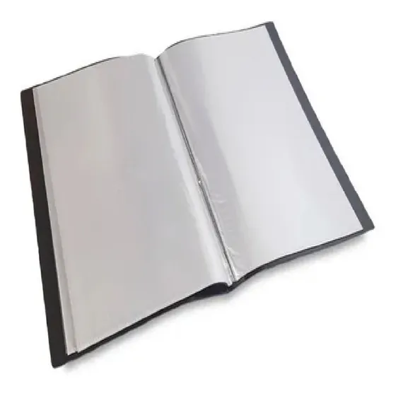 Carpeta A4 Con 20 Folios Plasticas 1ra Calidad Color Negro