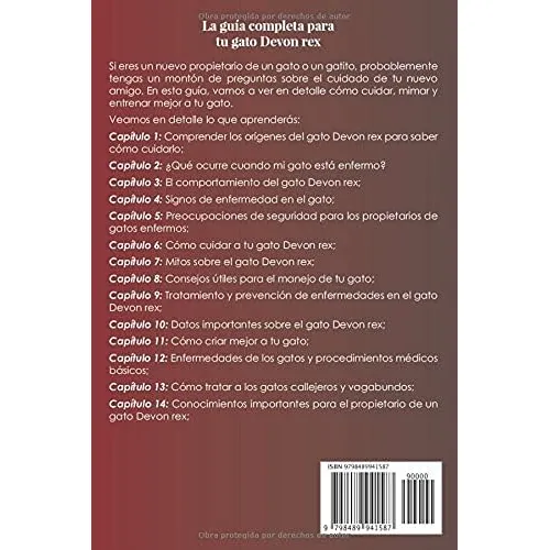 Libro: La Guía Completa Para Tu Gato Devon Rex: La Primera G