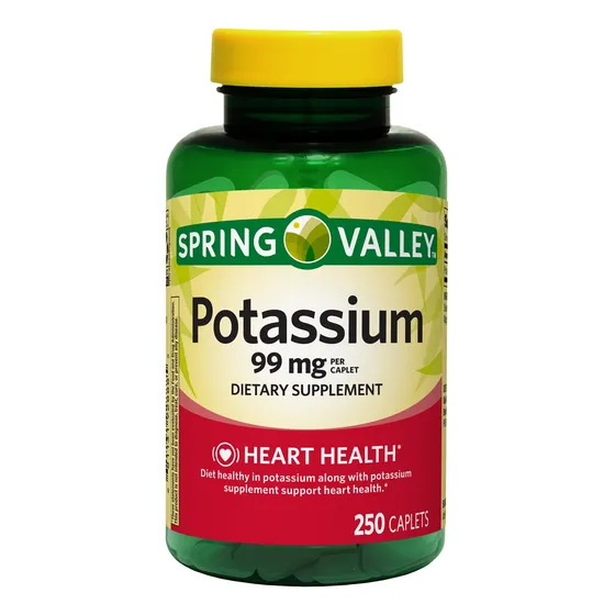 Suplemento De Potasio 99 Mg Spring Valley 250 Cápsulas