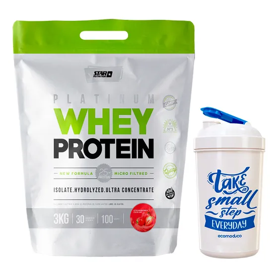 Whey Protein 3 Kg + Vaso Star Nutrition Masa Muscular