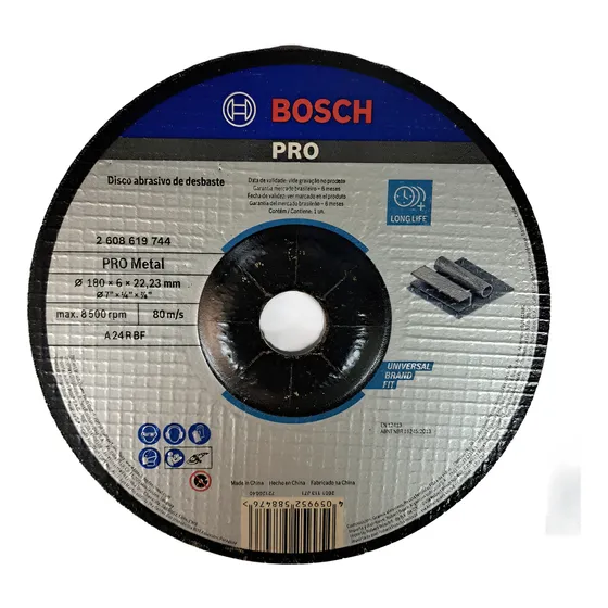 Bosch Disco Desbaste Pro Std For Metal 180x6,0mm