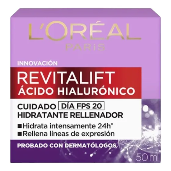 Crema L'oréal Revitalift Ácido Hialurónico Día 20fps 50ml