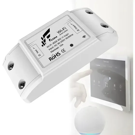 Rele Inteligente Interruptor Jwcom Smart Automação Residencial Compativel com Alexa, Google, Ar Condicionado, Bomba de Piscina e Iluminação