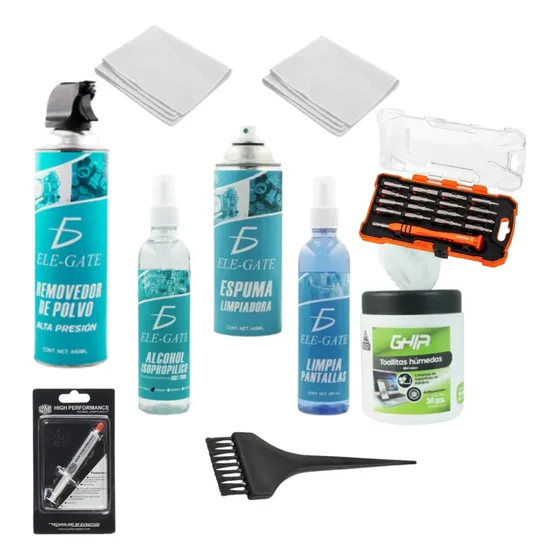 Kit De Limpieza Mantenimiento Pc Consolas Completo 10 Piezas