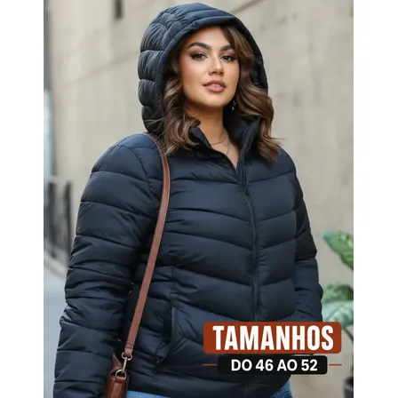 Jaqueta Feminina Puffer Frio Impermeável Bobojaco 46 Ao 52