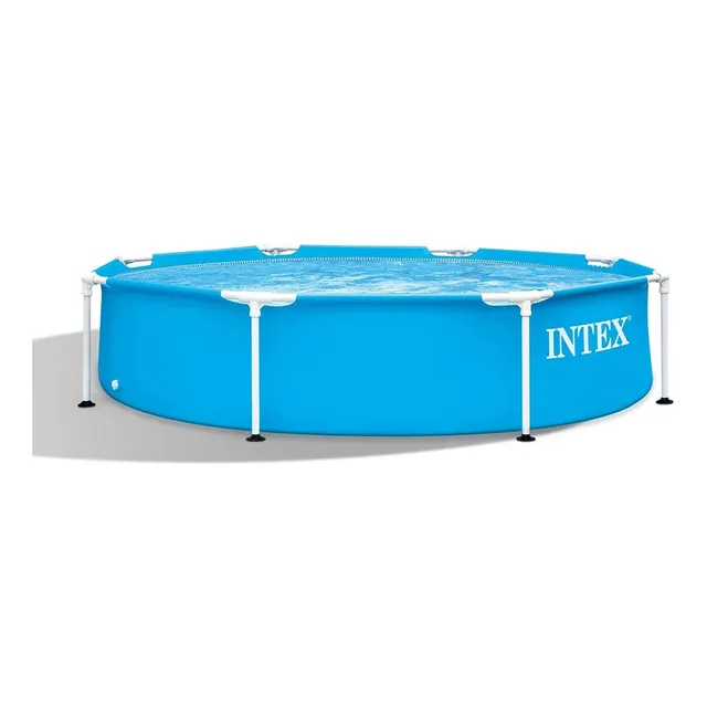 Alberca estructural Intex Metal Frame 28205 x 2.2 m de ancho x 2.44 m de diámetro