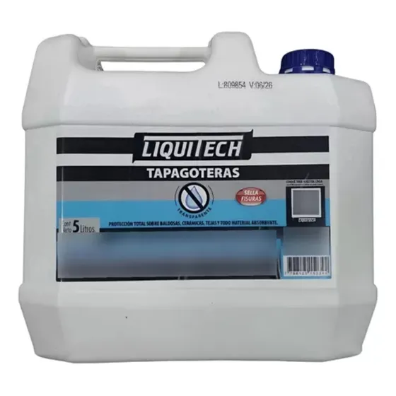 Tapa Goteras 5 Litros Sella Fisuras Terrazas Liquitech Color Trasparente