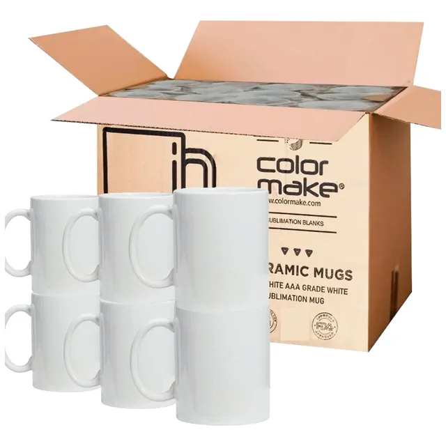 Caja De Taza 11 Oz Color Blanco Aaa Color Make
