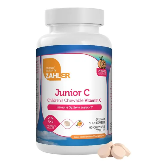 Suplemento Zahler Junior De Vitamina C 250 Mg 90 Comprimidos