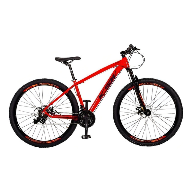 Bicicleta Mountain Bike Ksw Xlt 100 2020 R29 Tamanho Do Uadro 19 - Vermelho/preto Bicicleta Mountain Bike Ksw Xlt 100 2020 R29 Tamanho Do Uadro 19 - Vermelho/preto
