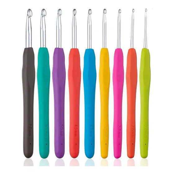 Agujas Ganchillo Tejer Crochet Ergonómicas X Set 