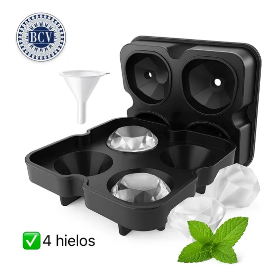 Molde Hielo Silicon Diamante Whisky Coctel Ron Bar Bartender