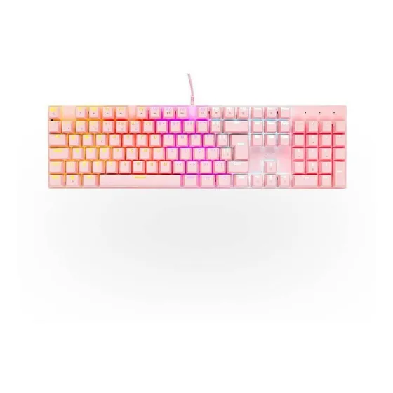 Teclado Mecânico Gamer Rgb Orion Essential Rosa Dazz Cor de teclado Rosa-chiclete Idioma Português Brasil