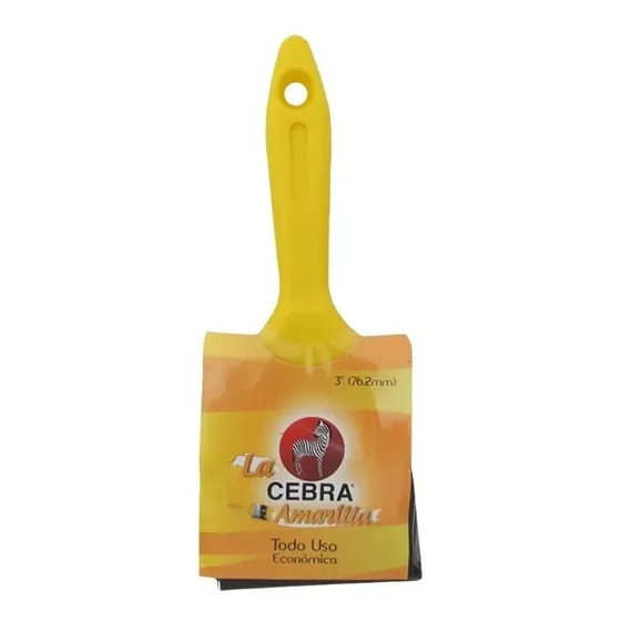 Brocha Cebra De 3  Pulgadas Amarilla