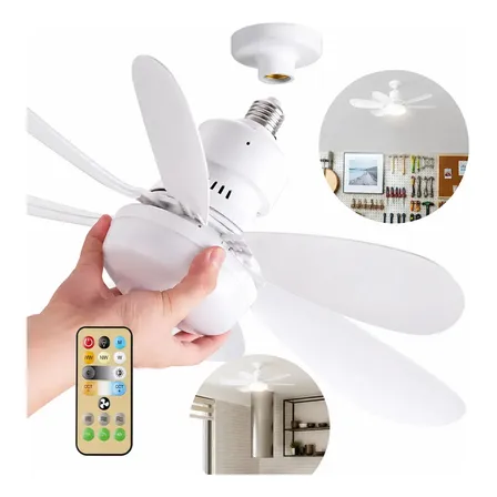 Ventilador de Teto Flower 40W com Luz LED e Controle Remoto