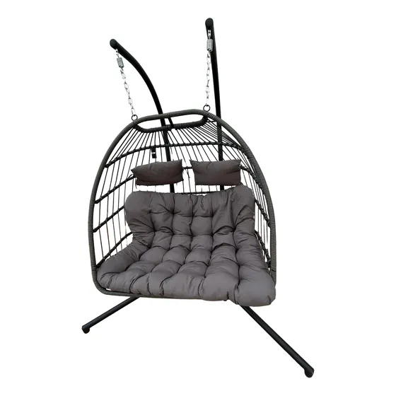 Hamaca Colgante Nido De Jardin O Interior Simil Rattan Doble