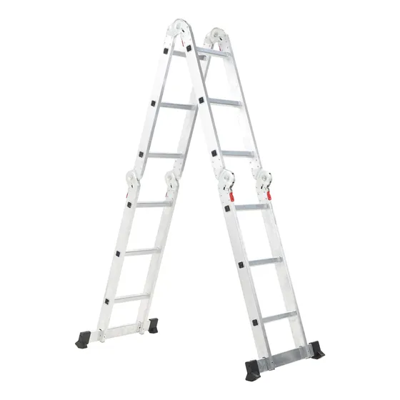 Escalera Aluminio Multifuncion 3.5m 12 Escalones Garden Life