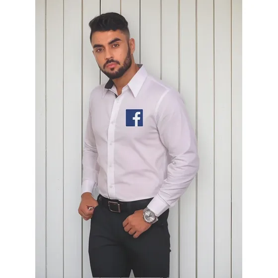 Camisa Social Bordada Personalizada Com Logo Uniforme