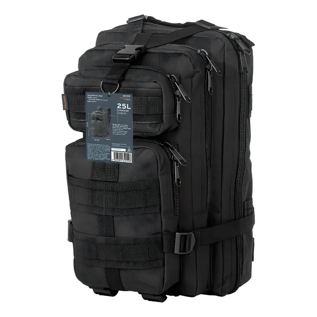 Mochila Táctica Negra, Truper 68038 Color Negro