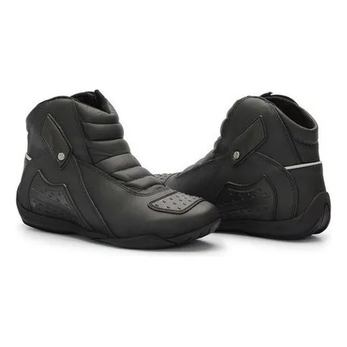 Bota Corta Cuero  Motociclista Acero Road Low