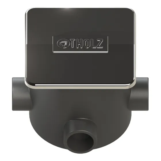 Caixa De Passagem Tampa Inox Ajustável P/ Led Piscina Tholz Cor Cinza