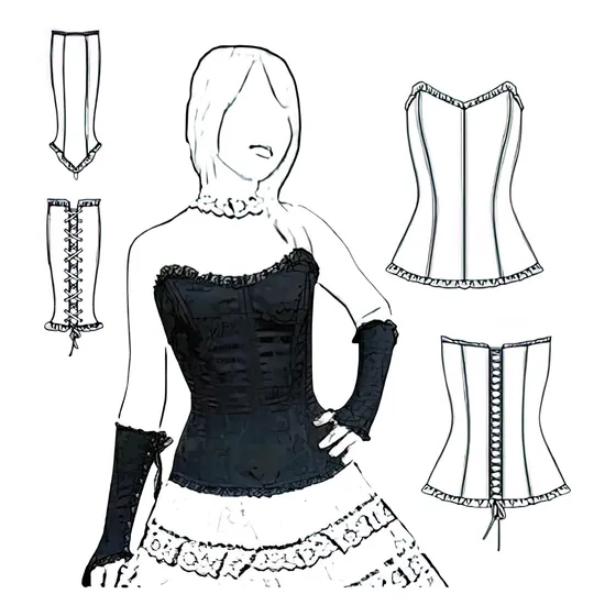 ( Moldes De Ropa)  Top Corset Mujer 0924
