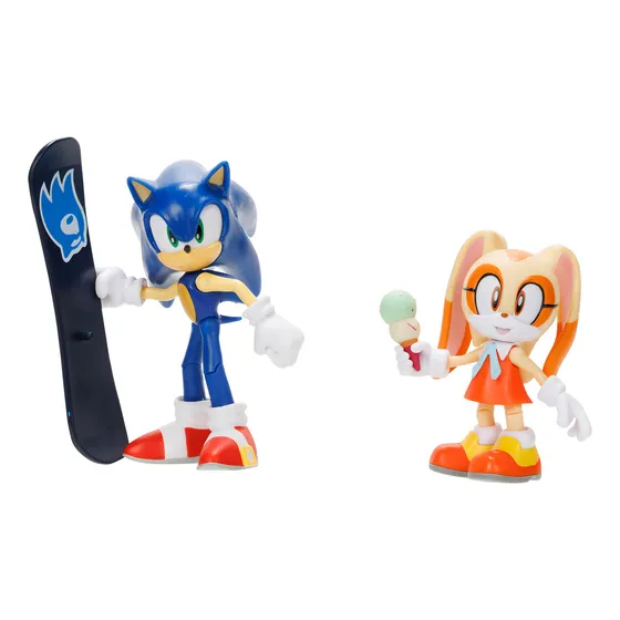 Sonic The Hedgehog - Figura De 4 Pulgadas, Paquete De 2 Unid