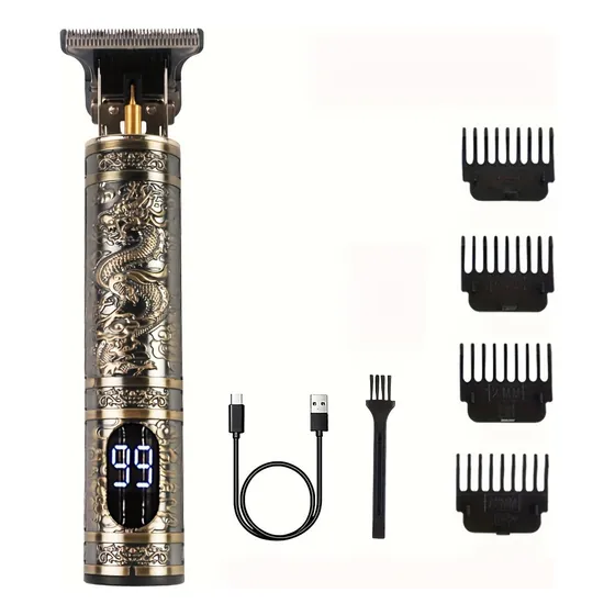 Maquina Para Cortar Pelo Recortadura Visor Barber Vintage T9