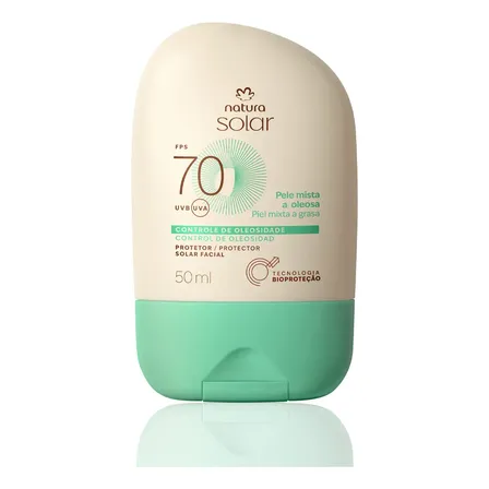Protetor Solar Facial Natura Fluido Pele Mista a Oleosa FPS70 50ML